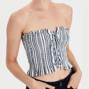 American Eagle Striped Tube Top